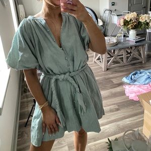 Size small new puff sleeve rope mini dress